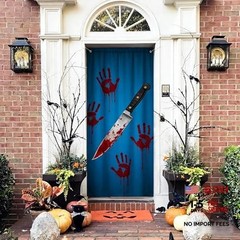Horror Movie Character Door Banner – Halloween Door Cover Scary Birthday Party