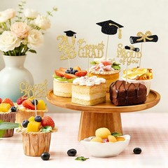 24 Pcs Graduation Cupcake Toppers 2026 – Congrats Grad Decorations Class of 2026