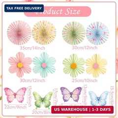 Spring Flower Decorations Pastel Paper Flower Butterfly Decoration Spring Garden