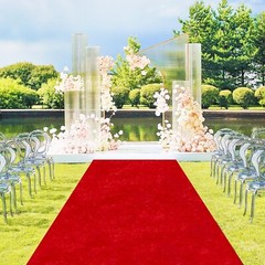 Red Carpet Runner for Party Wedding Aisle Decorations 4FTx15FT Aisle Runners NEW