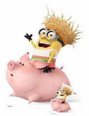 Dave Minion Riding Pig Despicable Me 3 Minions Lifesize & Mini Cardboard Cutout