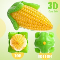 Pack PVC Corn Balloons Inflatable Corn Cob 2″ x 13″ Blow up Harvest 4
