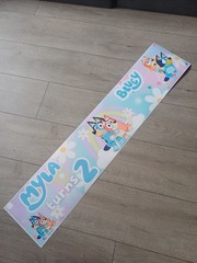 BLUEY BIRTHDAY BANNER CUSTOM PERSONALIZED DECOR NAME PARTY PHOTO