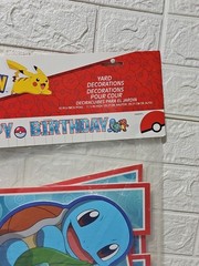 Happy Birthday Corrugated Plastic Yard Sign Phrase Set 11 in Letters Pokemon