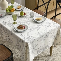 Rustic Linen Table Cloth Rectangle Tables Farmhouse Vintage French Floral Tablec