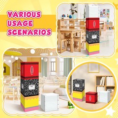 4 Pcs Back to School Balloon Box Decoration Sets Include Pencil Crayon Notebook