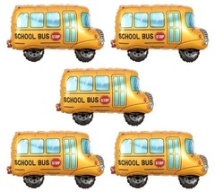 5 PCS Back to School Balloons, School Bus Kindergarten Balloon for Classroom Wel