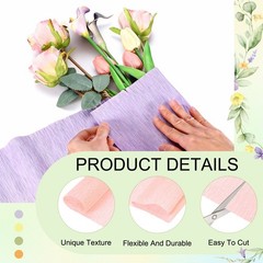 Champagne Crepe Paper Roll 10 x 98In Wide Crepe Flower Sheets for DIY Craft