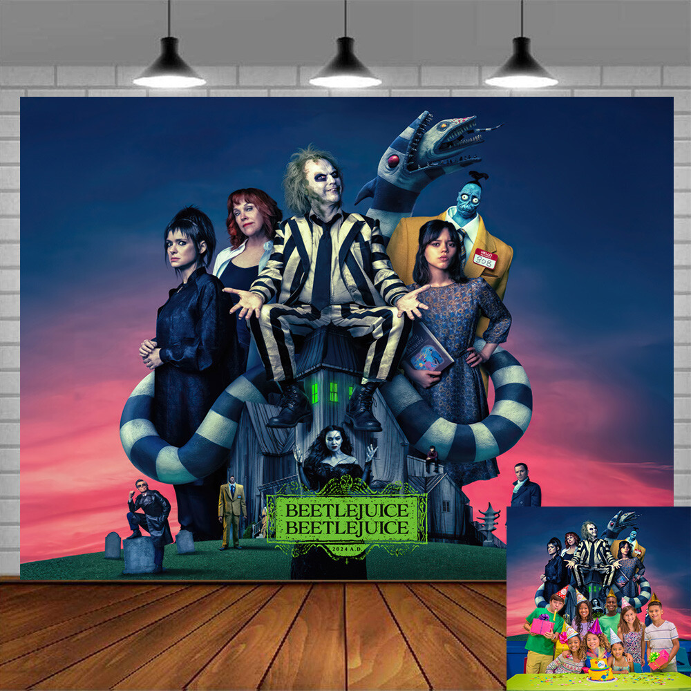 Beetlejuice Party Decorations Backdrop Banner Background Birthday Gift 7x5ft