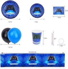 Video Game Party Decorations,Video Game Party Supplies Includes Banner, Plate…