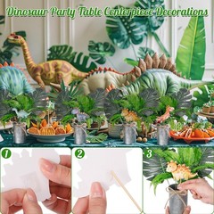 6 Set Dinosaur Party Table Centerpiece Decoration Dinosaur Themed Stick Set I…