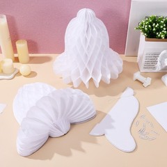 5 Pcs Hanging Honeycomb Decoration Festive Ornaments Bell Pendant