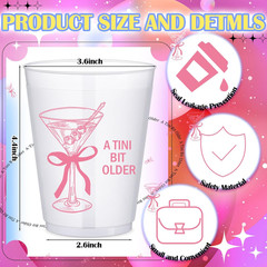 24 Pack a Tini Bit Older Cups 16 Oz Plastic Martini Birthday Cups Martini Bow Pa