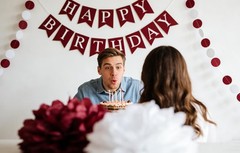 8pcs Burgundy Maroon White Birthday Hanging Party Streamers Paper Garland Tis…