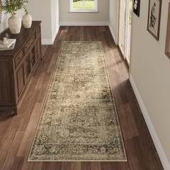 2×6 Runner Rug Brown Vintage Neutral 2′ x 6′ (Rectangular),