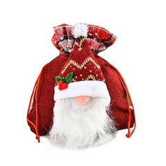 Christmas Drawstring Bag 3D Swedish Santa Gnome Candy Bags Jewelry Packaging Bag