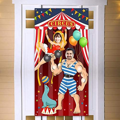 Carnival Circus Photo Door Banner 6x3Ft Party Backdrop Game Decor Kids Fun Party