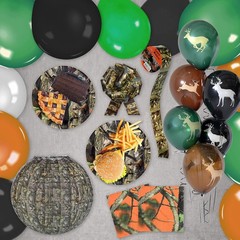 Vibrant Camouflage Party Plates Set – Camo Theme Decorations