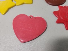 Vtg. Greenbrier Intl. Plastic Balloon Weights Colorful Love Hearts Stars Bears