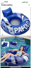 Pool Float Adult, 53″ Inflatable Float Tube, River Tubes for Floating Heavy D…