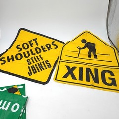 Over the Hill Birthday Party Decorations Funny Road Signs Gag Gift Decor Set