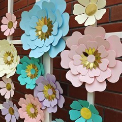 Pastel Paper Flower for Wall Decor Easter Flowers Supplies Birthday Bridal Ba…