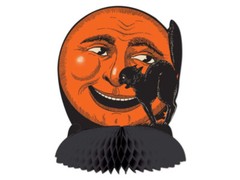 Vintage Halloween Lot Beistle Cat, Witch Moon Bulk Party Supplies Centerpieces