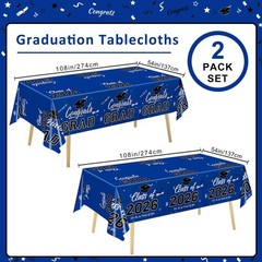 Graduation Decorations 2026, Class of 2026 Graduation Tablecloth, 2 Pack Disposa