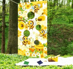 Bee Theme Toss Games with Bean Bags, Bee Theme Toss Games Backdrop Banner for…