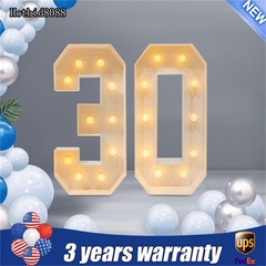 30th Birthday Decorations 3FT Marquee Light up Numbers 30 Birthday Number Lights
