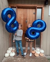 Metallic Blue Number 8 Balloon 40 Inch, 8 Balloon Number, 8th Birthday Decora…