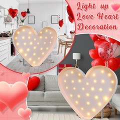 4FT Marquee Large Light up Decoration, Balloon Frame with Bulb Light String Foam