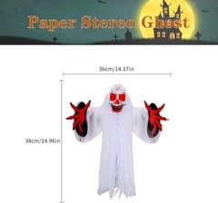 Spider and Skull Ghost Tablecloth & Cake Topper Set Halloween Party Decorations