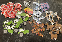 65 Piece Mixed Lot Foam Stickers Farm Animals Barn Horse Cow Tractor Neigh Moooo