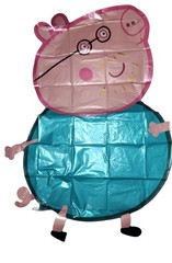 Peppa Pig Birthday Decoration Pack Foil Latex Ballons Banner Cupcake Toppers