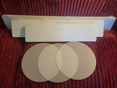 Modern Foldable Display Columns Pedestals – Reusable – Cream White – Set Of 3