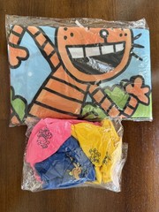 Captain Underpants and Dog Man Birthday Banner & 18 Balloons Backdrop 5ft x 3ft