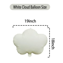 Cloud Balloons Foil Mylar Cloud Balloons For Party Baby Shower Wedding Bridal…