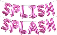 Splish Splash Birthday Decoration Boy 12Pcs 16 Inch Aluminum Foil Letters SPLISH