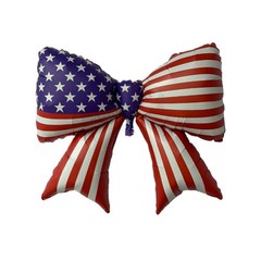 250th anniversary decorations Patriotic Red White and Blue Bow Mylar Balloons…