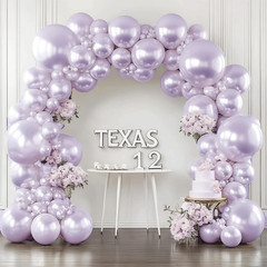 Pearl White Sand Balloons Arch Kit, Double Stuffed Pearl Beige Cream Balloons Di
