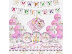 142 PC Unicorn Birthday Party Kit