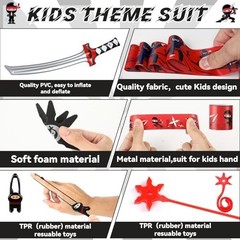 72Pcs Karate Party Favors Set – Inflatable Swords, Headbands, Slap Bracelets, De