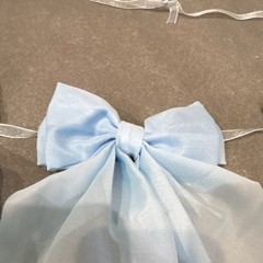 Brother Sister Design Studio Blue Solid Fabric Bow Garland 6 ft Party Decor