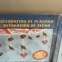 SUPERMAN RETURNS Ceiling DecorationHallmark PARTY EXPRESS Plastic DC COMICS Lot2