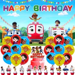 Firebuds Party Supplies Birthday Decorations Set Balloons Cake Toppers Banner