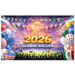 2026 Global Soccer Banner International Soccer Event Party Decorations Soccer…