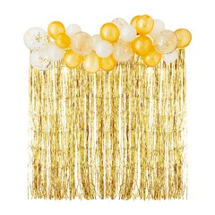 Gold/White Balloon Garland and Fringe Kit, 34 Pieces,