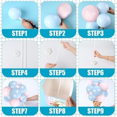 6-Set Baby Shower Bear Boxes & Balloon Decor – Gender Reveal Party Kit