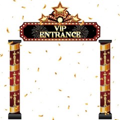 3pcs Casino Theme Party Decorations, VIP Passage Decoration Movie Night Decor…